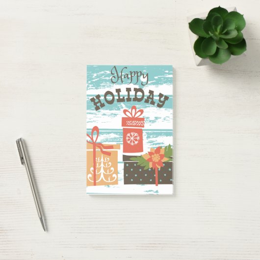 Happy Holiday Kerstfeestdag Cadeaus Post-it® Notes (Kantoor)