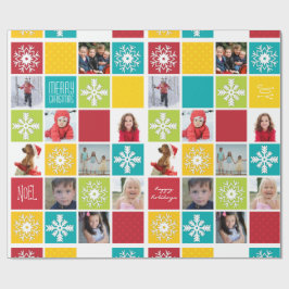 Happy Holiday-kerstfoto's — papier voor het ompakk