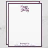 Happy Holiday Kerstgroet gepersonaliseerd (Voorkant / Achterkant)