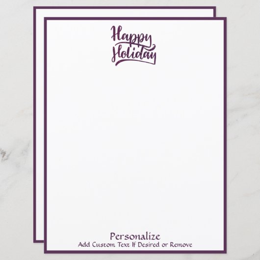 Happy Holiday Kerstgroet gepersonaliseerd (Voorkant / Achterkant)