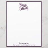 Happy Holiday Kerstgroet gepersonaliseerd (Voorkant)