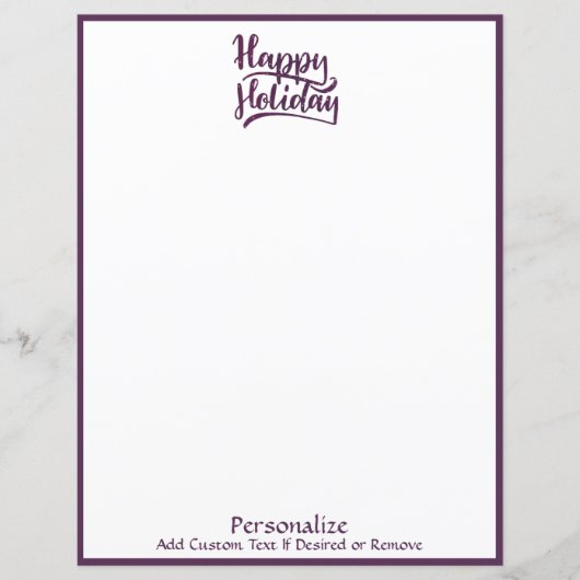 Happy Holiday Kerstgroet gepersonaliseerd (Voorkant)