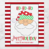 Happy Holiday-kerstwijnlabels Wijn Etiket (Enkel label)