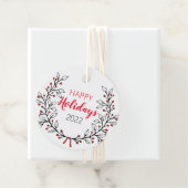 Happy Holiday Labels met lijnen verlaten (In situ)