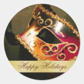 Happy Holiday  Masquerade Envelope Sticker (Voorkant)