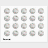 Happy Holiday Merry Kerstmis Holly Floral Adres Ronde Sticker (Vel)