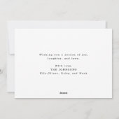 Happy Holiday Minimal Familie Foto Kerst Kaart (Achterkant)