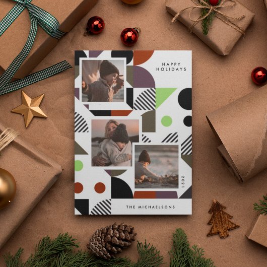 HAPPY HOLIDAY MODERN COLLAGE Voeg uw foto toe