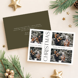 Happy Holiday Moderne Familie Foto Kerst Kaart