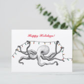 Happy Holiday Octopus Card Kaart (Staand voorkant)