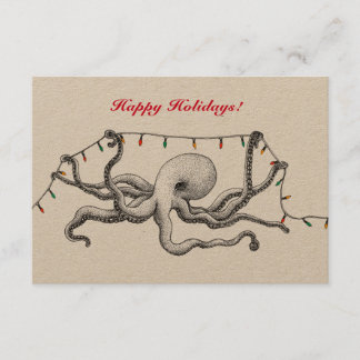 Happy Holiday Octopus Card Kaart