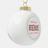 Happy Holiday-ontwerp Keramische Bal Ornament (Links)