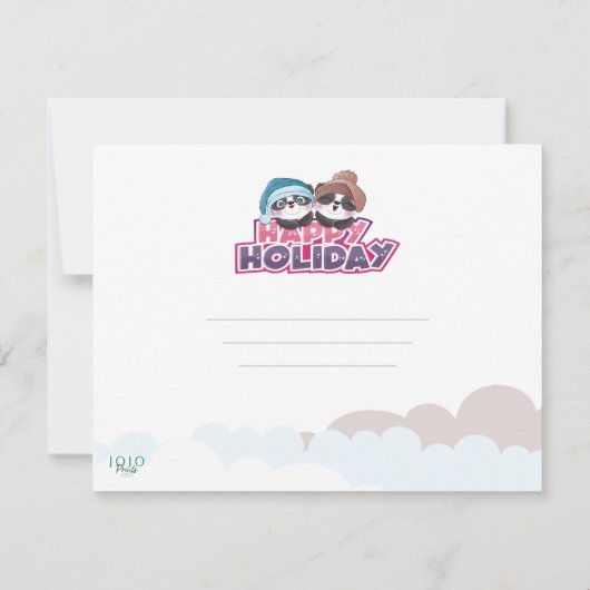 Happy Holiday Panda (Achterkant)