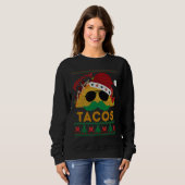 Happy Holiday Party Merry Taco Ugly Christmas Mexi Trui (Voorkant volledig)