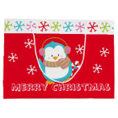 Happy Holiday Penguin Groot Cadeauzakje (Achterkant)