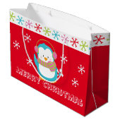 Happy Holiday Penguin Groot Cadeauzakje (Achterkant Gekanteld)