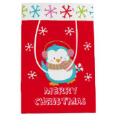 Happy Holiday Penguin Medium Cadeauzakje (Voorkant)
