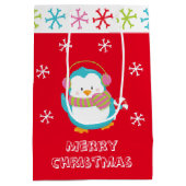 Happy Holiday Penguin Medium Cadeauzakje (Achterkant)