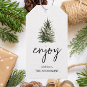 Happy Holiday Pine Tree kerstcadeaus Cadeaulabel