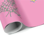Happy Holiday Pink Wrapping Paper Cadeaupapier (Rol Hoek)