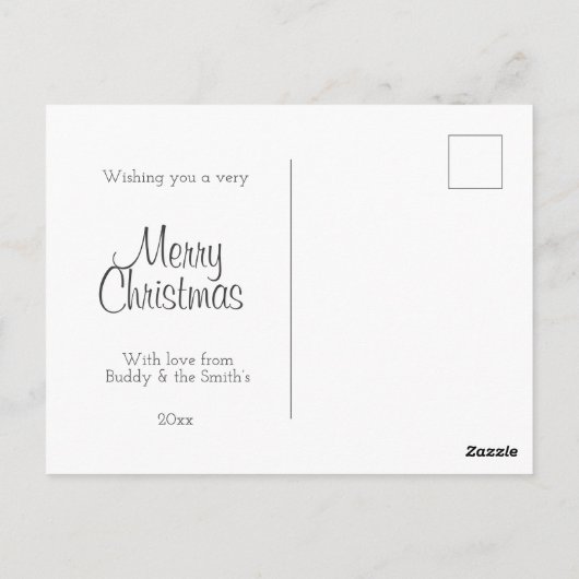 Happy Holiday Puppy Briefkaart (Achterkant)