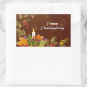 Happy Holiday Rechthoekige Sticker (Tas)