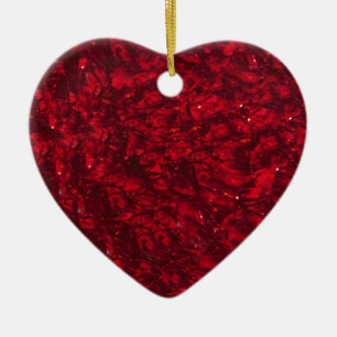 Happy Holiday Red Heart Ornament