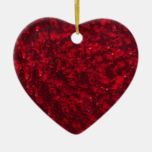 Happy Holiday Red Heart Ornament (Voorkant)