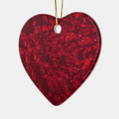 Happy Holiday Red Heart Ornament (Links)