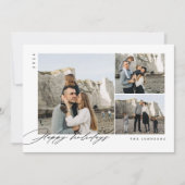 Happy Holiday Rustieke Familie Foto Kerst Kaart (Voorkant)