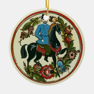 Happy Holiday, Scandinavia Horseman Keramisch Ornament