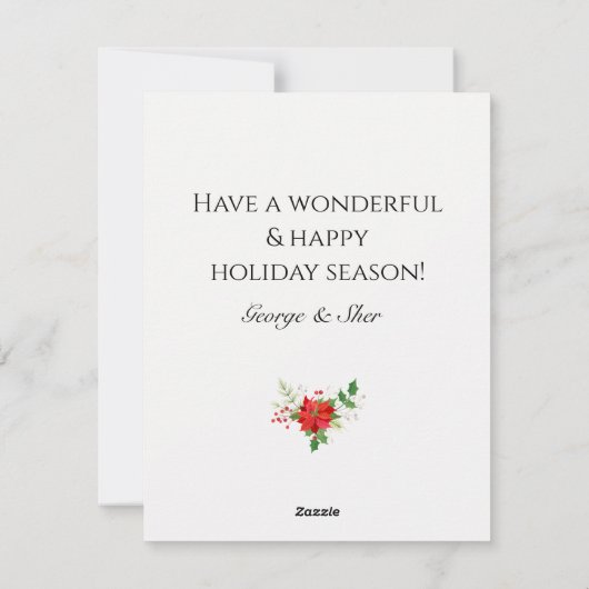 Happy Holiday Seizoen Wenskaart Feestdagenkaart (Achterkant)