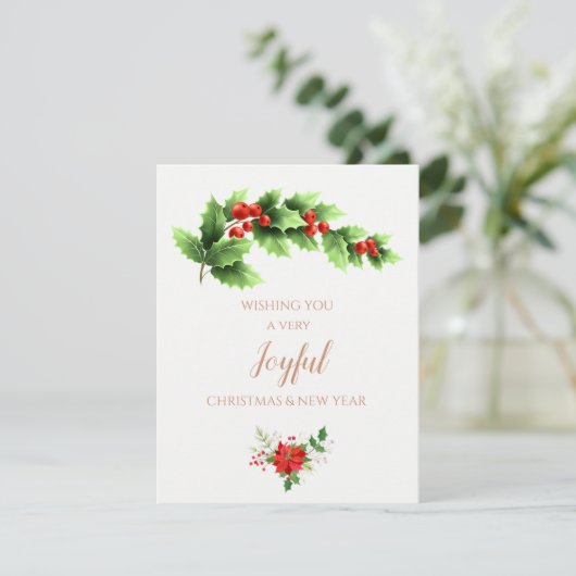 Happy Holiday Seizoen Wenskaart Feestdagenkaart (Staand voorkant)