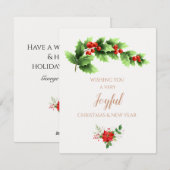 Happy Holiday Seizoen Wenskaart Feestdagenkaart (Voorkant / Achterkant)