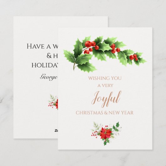 Happy Holiday Seizoen Wenskaart Feestdagenkaart (Voorkant / Achterkant)