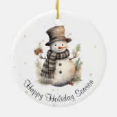 Happy Holiday Seizoen Xmas Ornament (Achterkant)