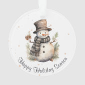 Happy Holiday Seizoen Xmas Ornament (achterkant)