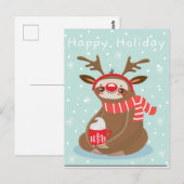 Happy Holiday Sloth Briefkaart (Voorkant / Achterkant)