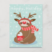 Happy Holiday Sloth Briefkaart (Voorkant)