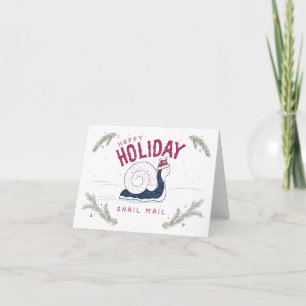 Happy Holiday Snail Mail Feestdagen Kaart