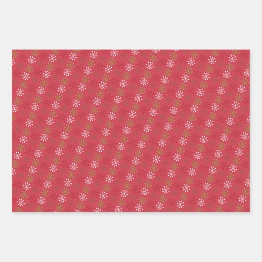 Happy Holiday-sneeuwvlokken schattige rendierkerst Inpakpapier Vel (Voorkant 3)