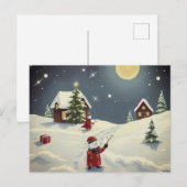 Happy Holiday Snow Landscape card  Briefkaart (Voorkant / Achterkant)
