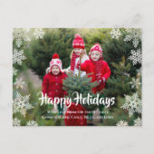 Happy Holiday Snowflake-Briefkaart voor kerstmis Feestdagenkaart (Voorkant)