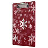 Happy Holiday Snowflakes Pattern Burgundy Klembord (Links)
