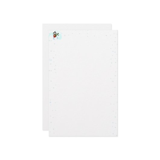 Happy Holiday Snowman Briefpapier (Voorkant / Achterkant in situ)