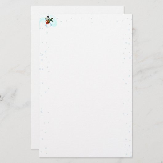 Happy Holiday Snowman Briefpapier (Voorkant / Achterkant)