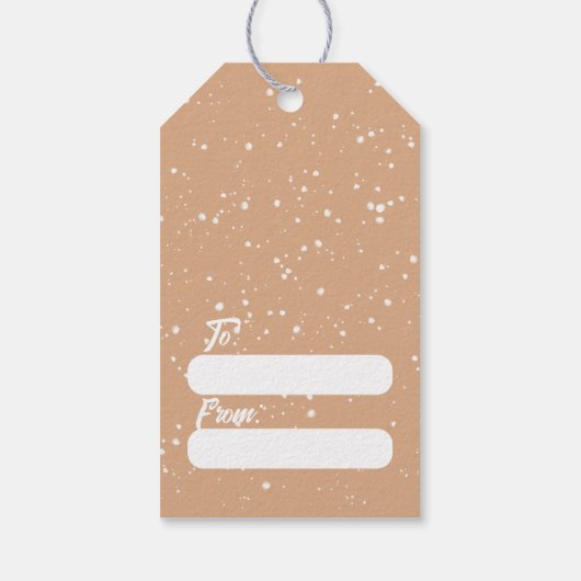 Happy Holiday Snowman Christmas Gift Label Cadeaulabel (Achterkant)