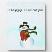 Happy Holiday Snowman Fotoplaat (Voorkant)