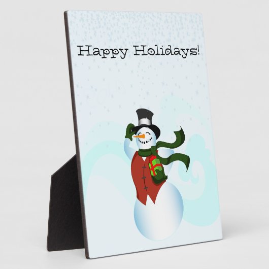 Happy Holiday Snowman Fotoplaat (Zijkant)