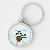 Happy Holiday Snowman Sleutelhanger (Voorkant)